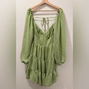 Princess Polly Lime Tiered Dress